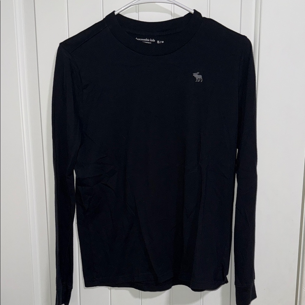abercrombie kids Black Long-Sleeve Crew Shirt
